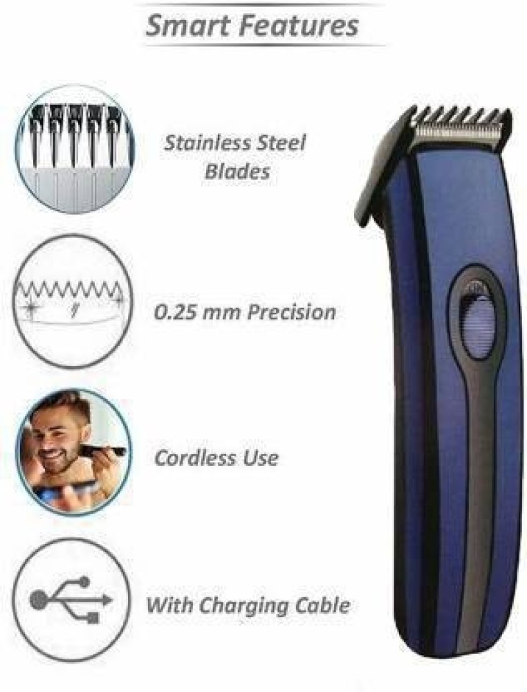 UZAN l Volt XIIV TRB Electro Shoppee Perfect trimmer H T C RECHARGEABLE AT-209 Runtim Trimmer 45 min  Runtime 1 Length Settings