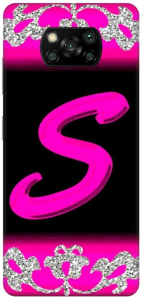 3D U PRINT Back Cover for POCO X3 / MZB07Z3IN / MZB07Z4IN / MZB9965IN, S letter,S name S word