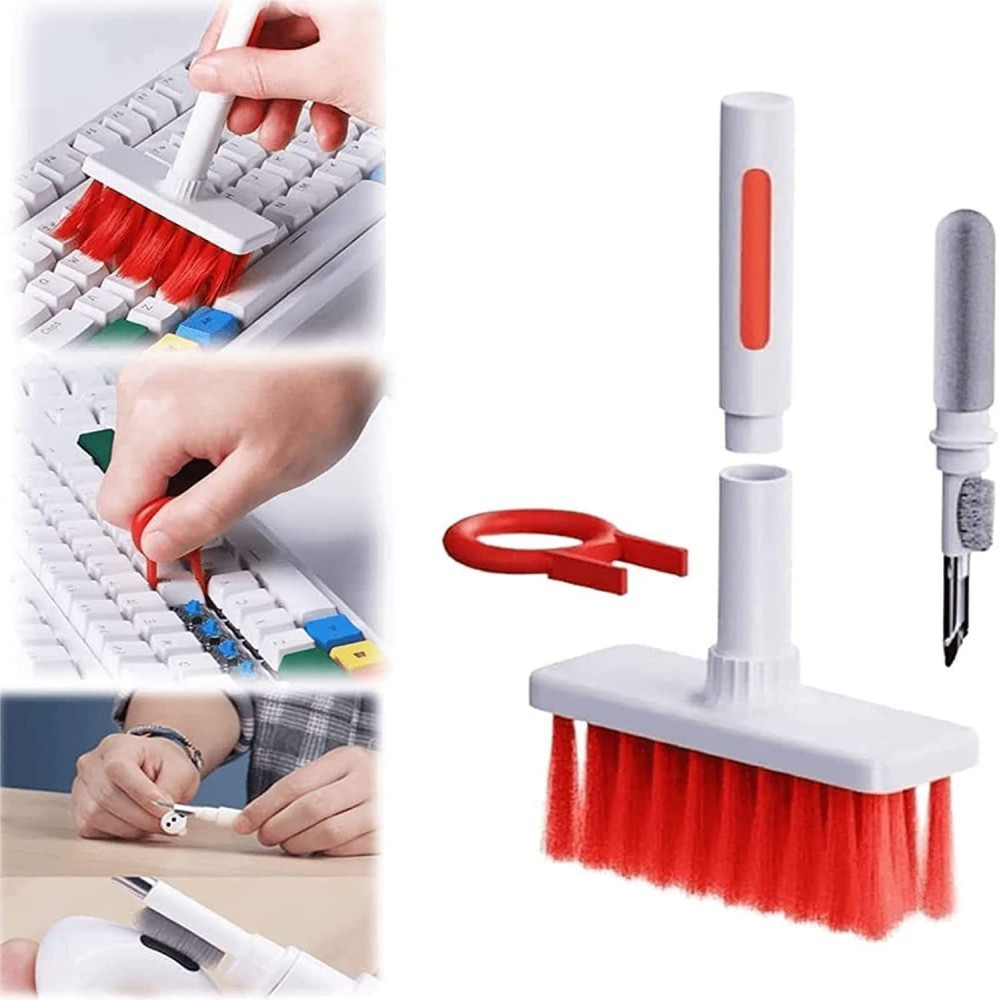 Deoxys Cleaning Soft Brush Keyboard Cleaner 5-in-1 Multi-Function for Computers, Laptops, Mobiles, Gaming