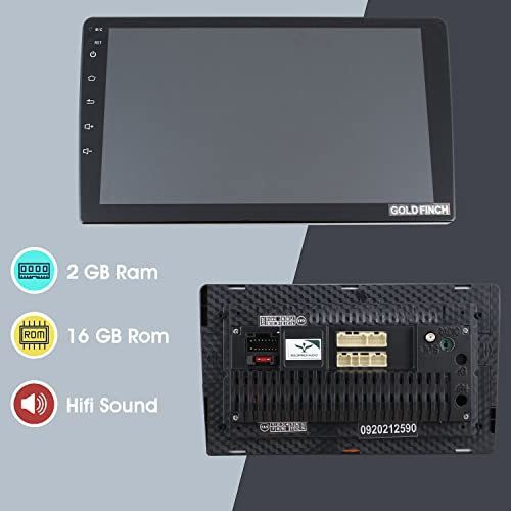 GOLDFINCH GT-70-CP-9CP Audio 9 inch Touch Screen Android,Mirror Link(2GB RAM, 16GB ROM) Car Stereo