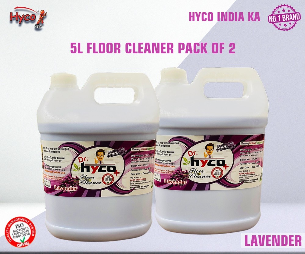 Hyco lavender perfume floor cleaner+phenyl 5ltr(pack of 2) Laverder