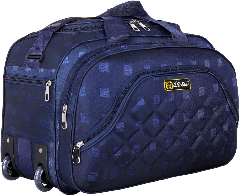 SD Star (Expandable) Fabric Travel Duffel Bags for Men and Women Duffel With Wheels (Strolley)