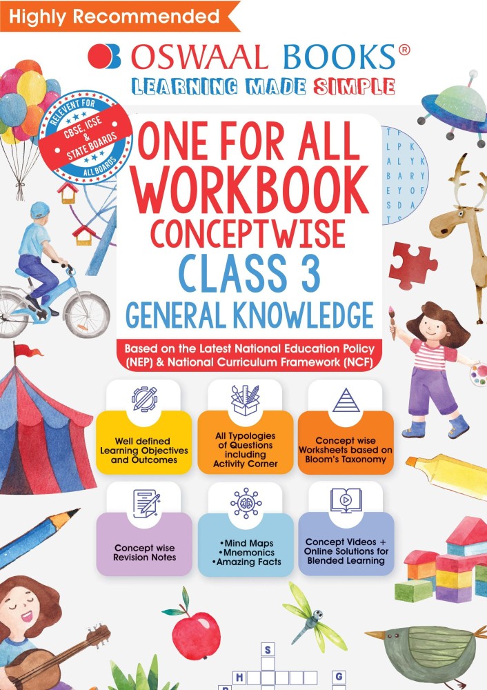 Oswaal One For All Workbook, Class 3, General Knowledge (Latest)