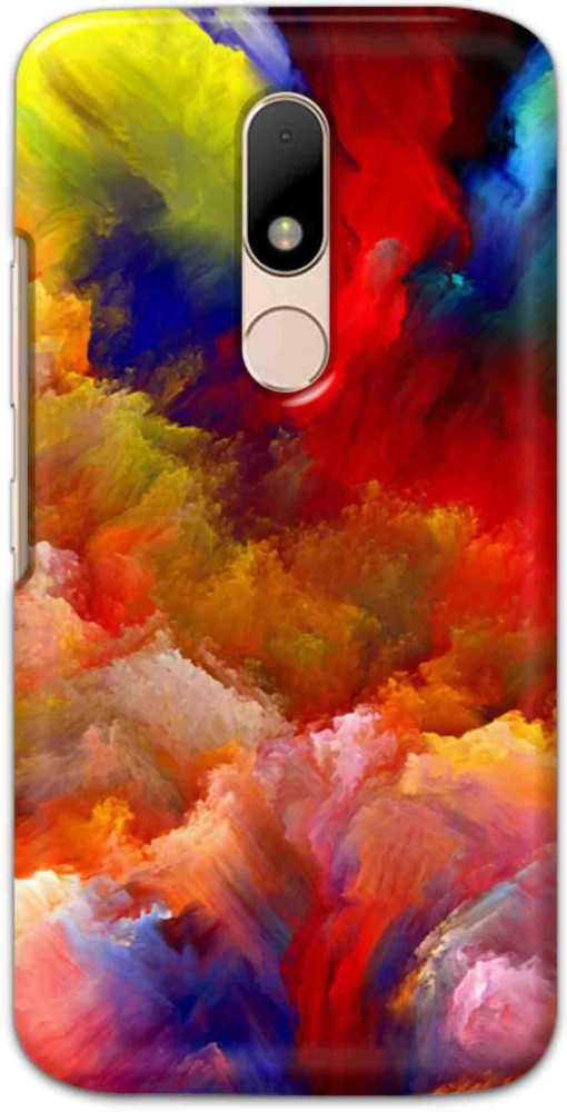 NDCOM Back Cover for Motorola Moto M Abstract Color Art Printed