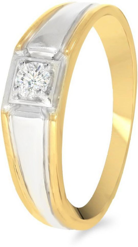Spark Blue Diamond Men's Engagement 18kt Diamond Yellow Gold ring