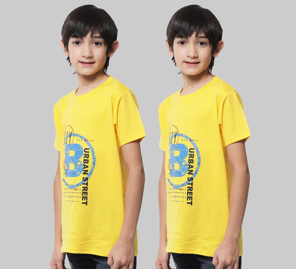 Fit N Fame Boys Printed Pure Cotton T Shirt