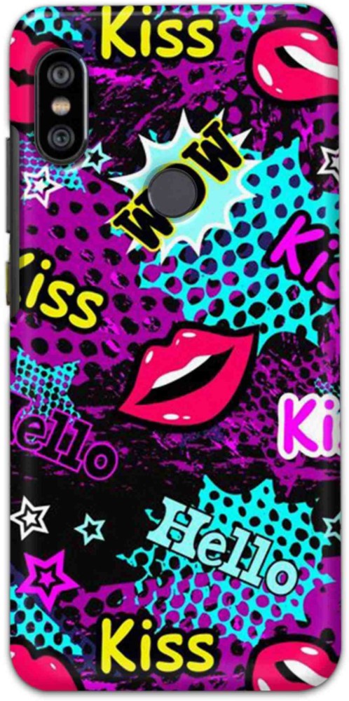 NDCOM Back Cover for Redmi Note 6 Pro Wow Kiss Printed