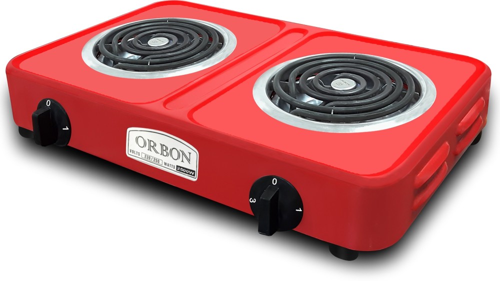 Orbon Double 1250 Watt + 1250 Watt Electric G Coil Cooking Stove | Induction Cooktop Electric Cooking Heater