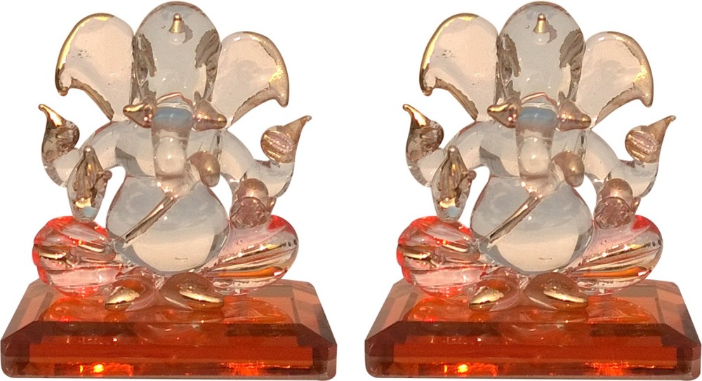 Mann Retails Ganesha origin set orange color Decorative Showpiece  -  6 cm