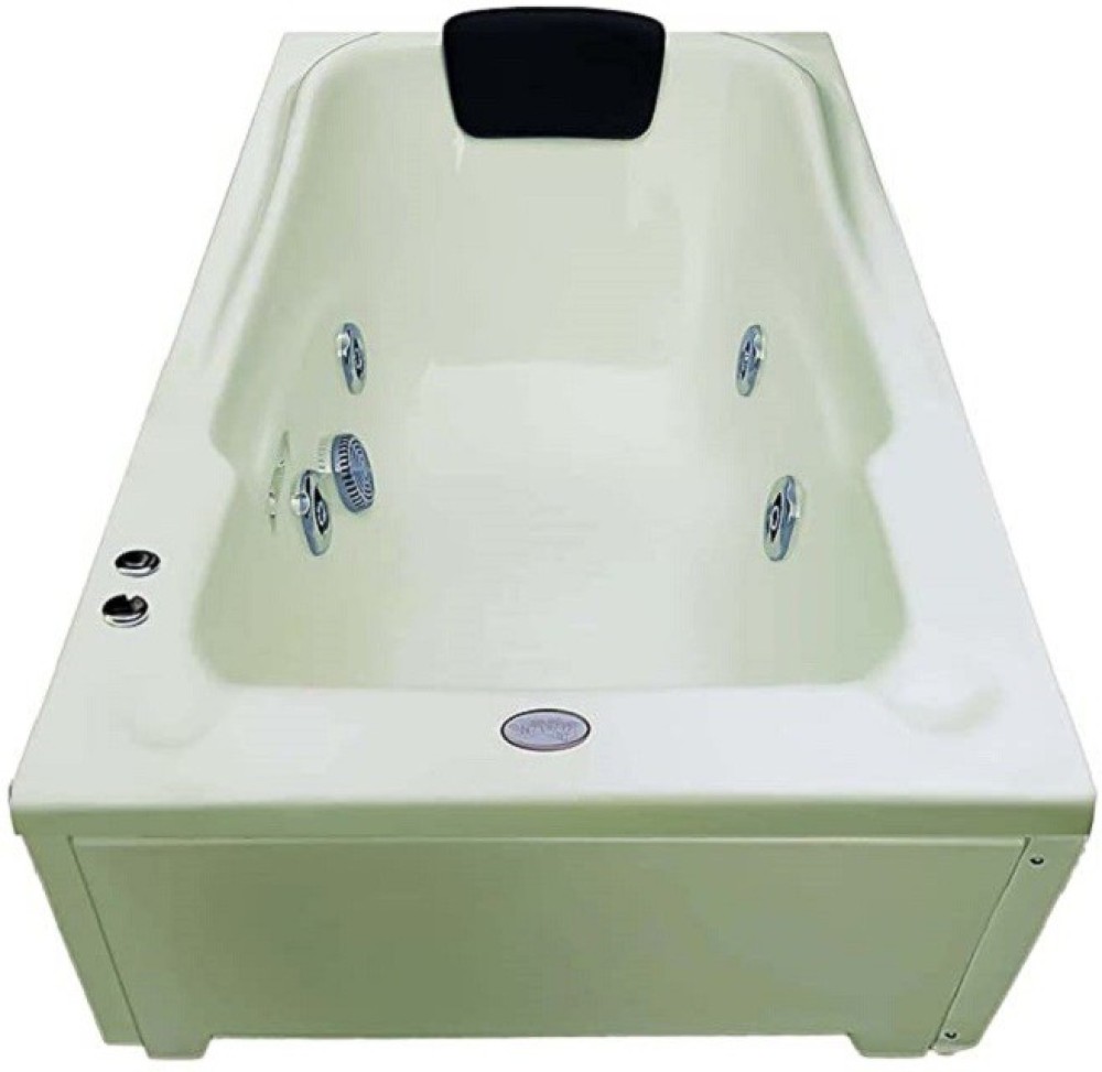 MADONNA Bonn 4.5 Feet Jacuzzi with Front and Side Panel - Ivory Free-standing Bathtub