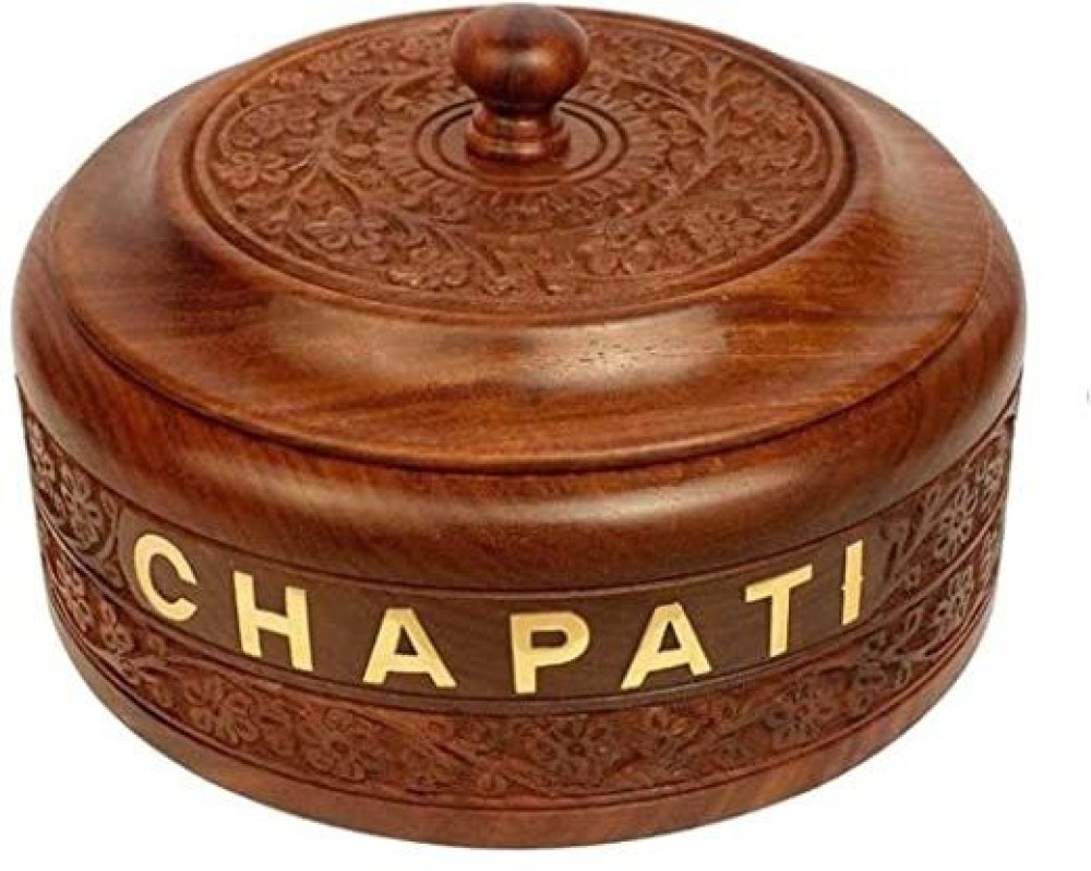 MODERNCOLLECTION Wooden Casserole Chapati Box for Kitchen with insulated steel Serve Casserole Set