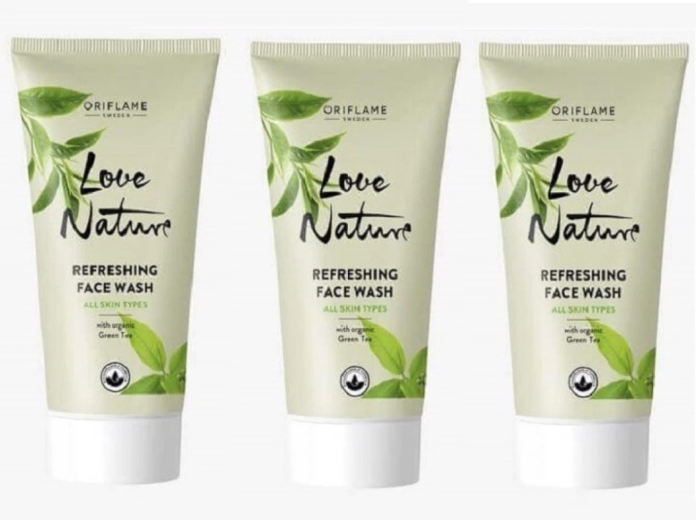 Oriflame Love Nature Green Tea  Pack of 3 (150ml) Face Wash
