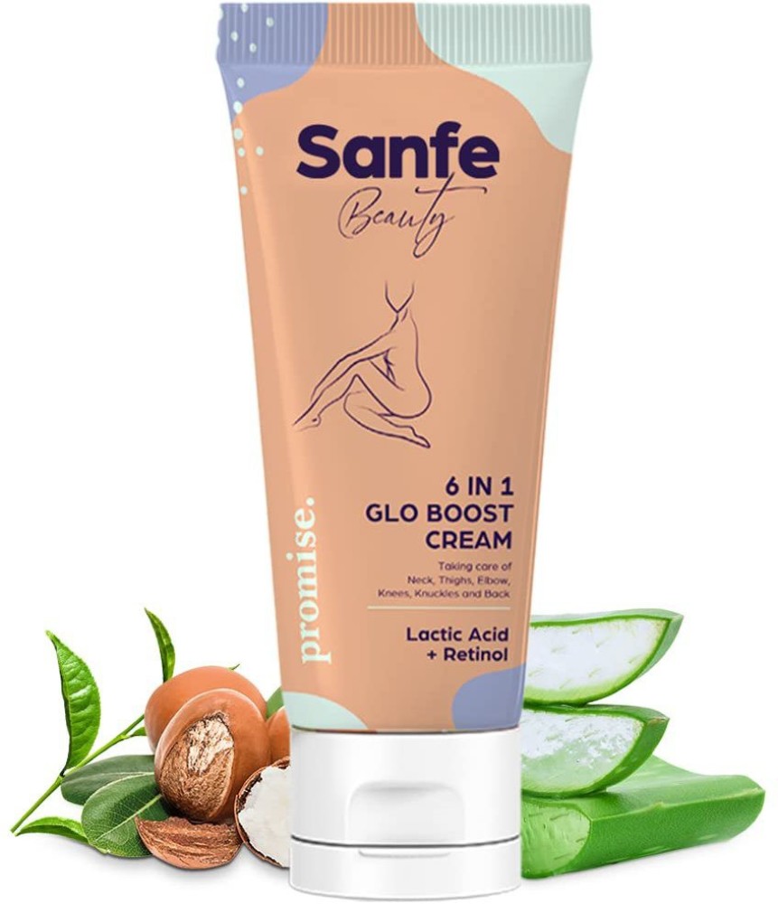 Sanfe 6-in-1 Glo Cream for dark body parts like neck ankles knuckles Elbows
