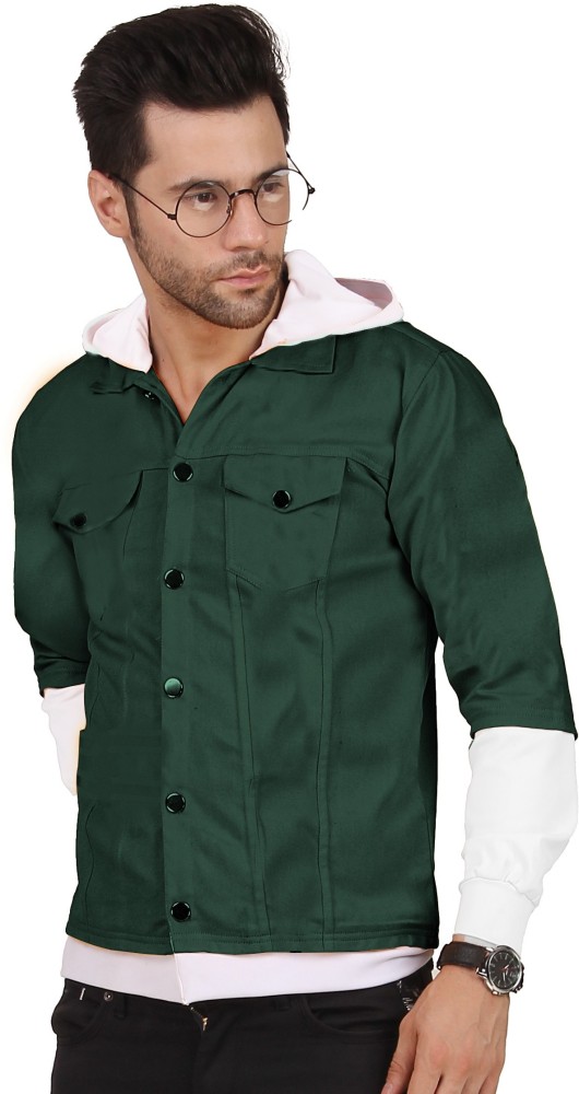 Plus91 Full Sleeve Solid Men Denim Jacket