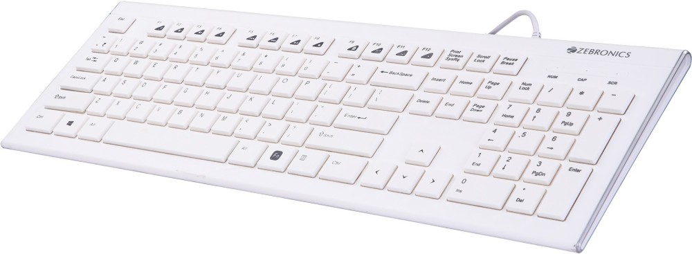 ZEBRONICS Zeb- DLK01 Multimedia Keyboard Wired USB Desktop Keyboard