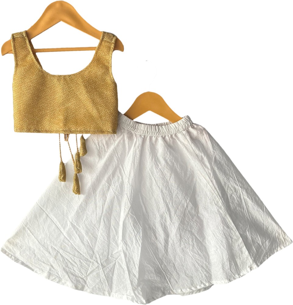 Paaridha Indi Baby Girls Festive & Party Top and Skirt Set