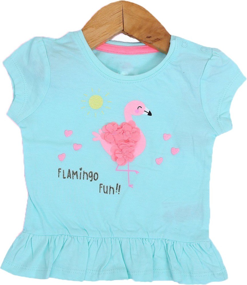 ICABLE Baby Girls Printed Pure Cotton T Shirt
