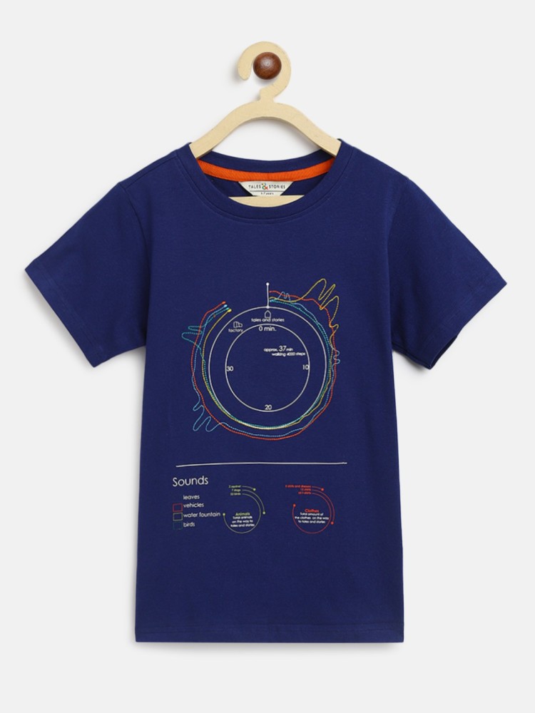 TALES & STORIES Boys Printed Pure Cotton T Shirt