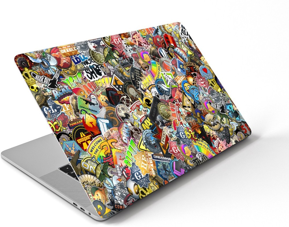 WallStack Sticker Art Skin for Laptops Upto 15.6 Inch, 16X11 (inch) Decal, HD, Multicolor Vinyl Laptop Decal 15.6