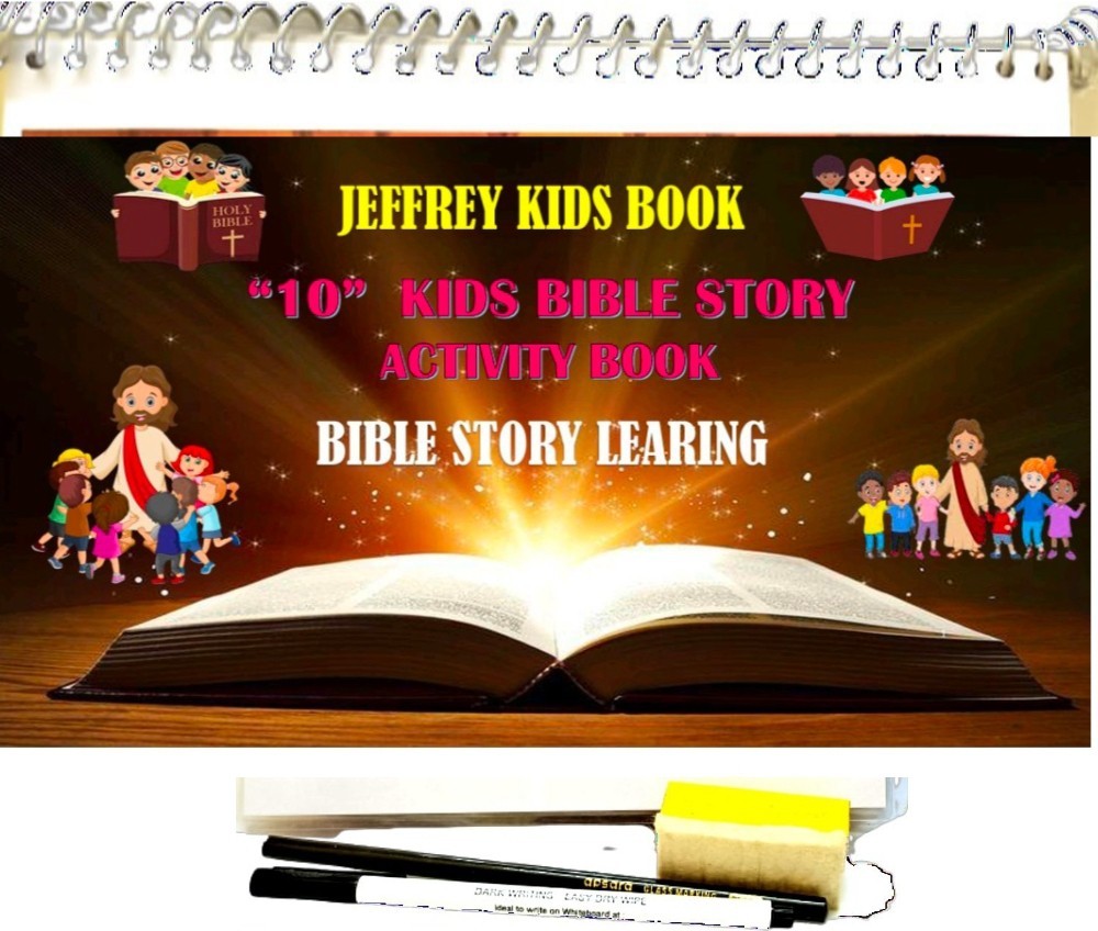 It Includes 10 Kids Stories From The Bible Retold In Simple Language Which Helps Make It Easy For Toddlers To Understand It Lead Your Child Into A Lifetime Love Of The Bible With This Colourful Storybook Short, Easy-To-Read Stories You Can Enjoy Together Or As Practice For Beginning Readers. Is Redesigned With Velcro Cut Out Pieces, New Art For A New Generation Of Readers Kids Can Arrange The Story In The Correct Way & Learn The Bible Story Easily. Contains Easy-To-Read Text & Interested Velcro Cut Pieces. Select Bible Stories Like Genesis, Noah's Ark ,David & Goliath, Daniel In The Lion Den, The Blind Man, Jesus Feeds 5000 People , The Fiery Furnace, Cana Wedding & The Man From The Roof. Children's Bible Busy Book Makes A Lovely Gift For A New Baby, Shower, Baptism Gift Or For Baby's 1st Birthday All Stories Contains The Moral & 5 Activity For Kids Interested To Learn The Bible. This Busy Book Easy To Operate. One Peel And One Paste, Can Be Pasted Repeatedly. Safety Materials: All Materials Are Safe And Non-Toxic. It Is Waterproof Dust Proff And Not Easy To Tear It Is Ideal For Long Car Journey & Plane Ride Activities Travel Toys For Your Kids