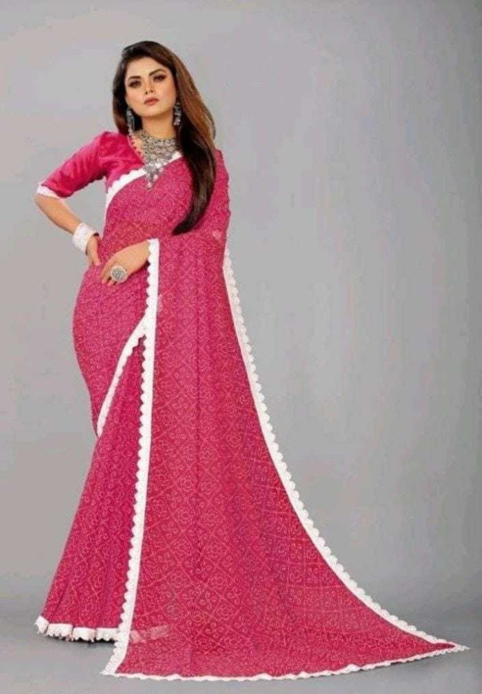 krina fashion Printed Bandhani Georgette Saree
