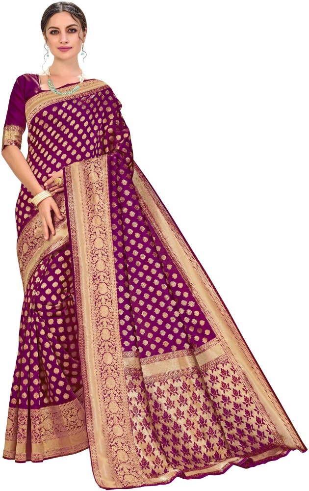 Sariya Woven Banarasi Silk Blend, Jacquard Saree