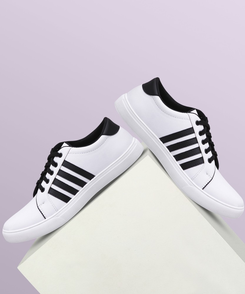 TENN SPORTS Premium Quality White Sneakers For Men