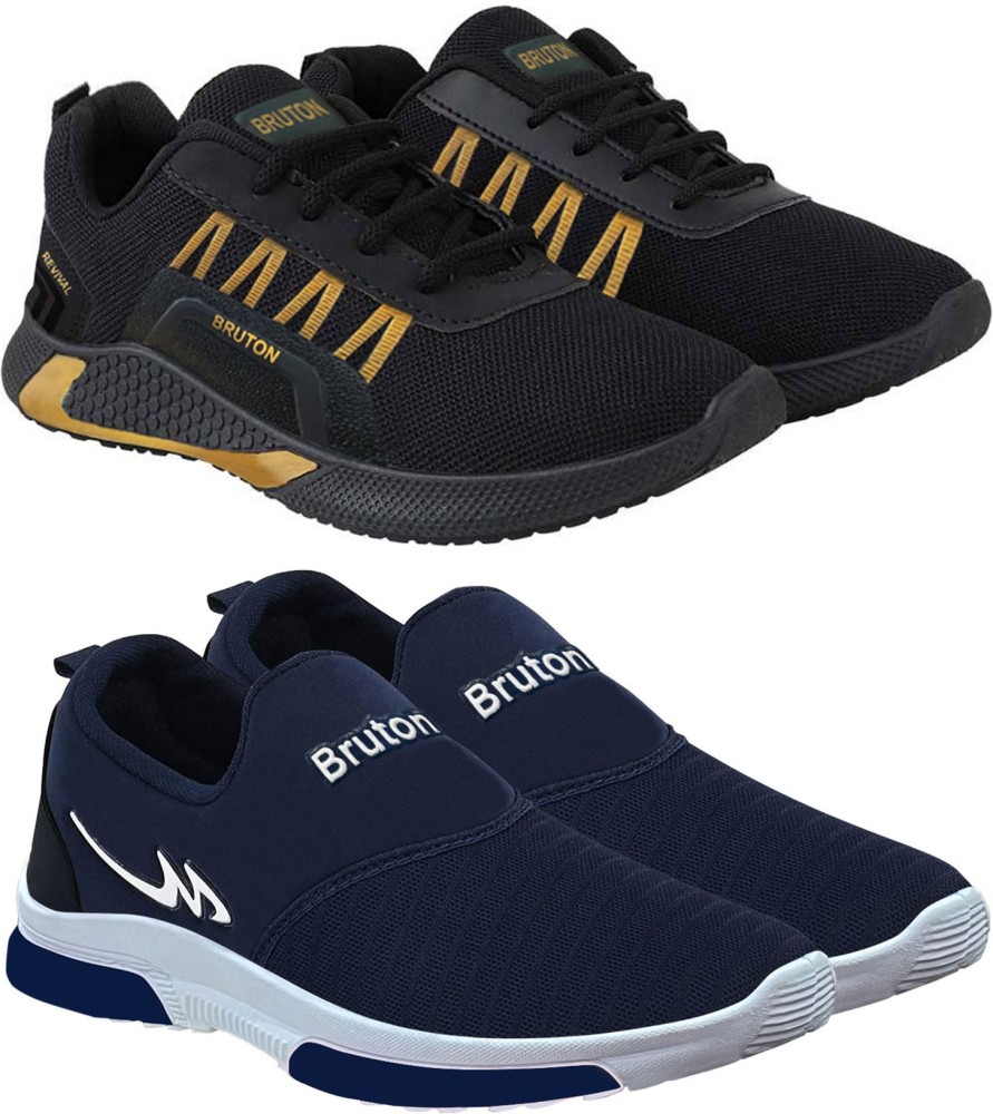 BRUTON Combo Pack of 2 Sports Shoes Running Shoes For Men Running Shoes For Men