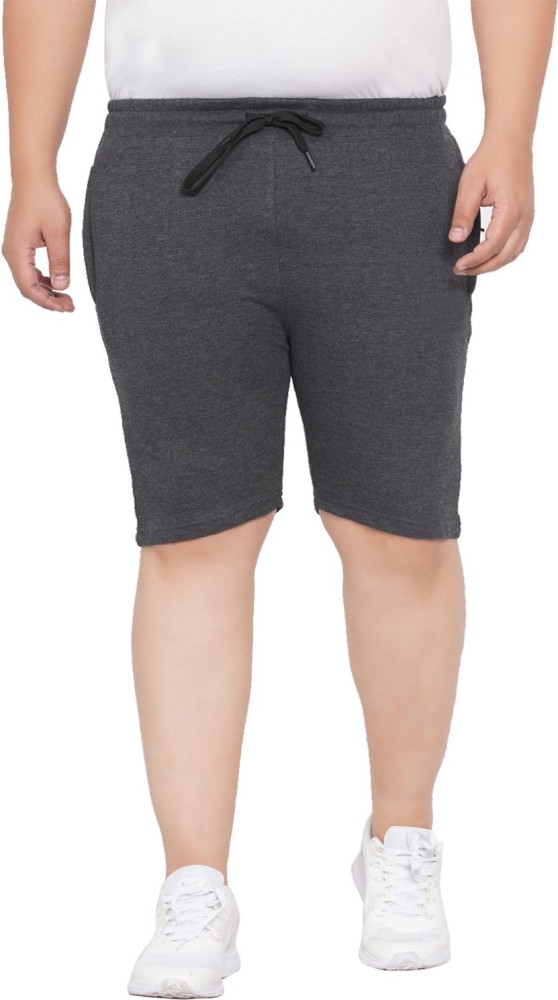 Santinio Solid Men Reversible Grey Regular Shorts