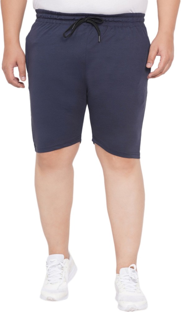 Santinio Solid Men Reversible Dark Blue Regular Shorts