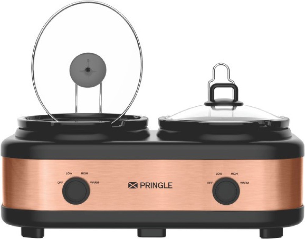 PRINGLE Electric Slow Cooker | Ceramic Pot with Glass Lid | FW 1812 - Capacity 5L Slow Cooker