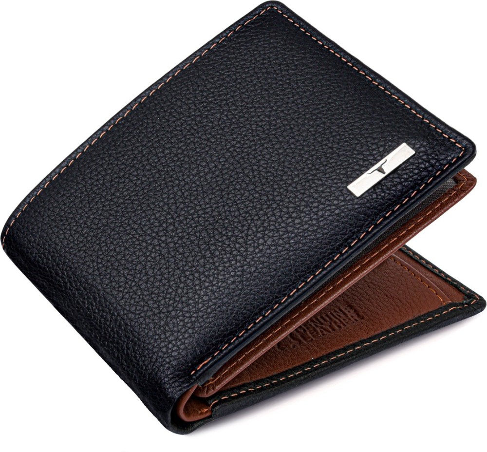 URBAN FOREST Men Black Genuine Leather Wallet