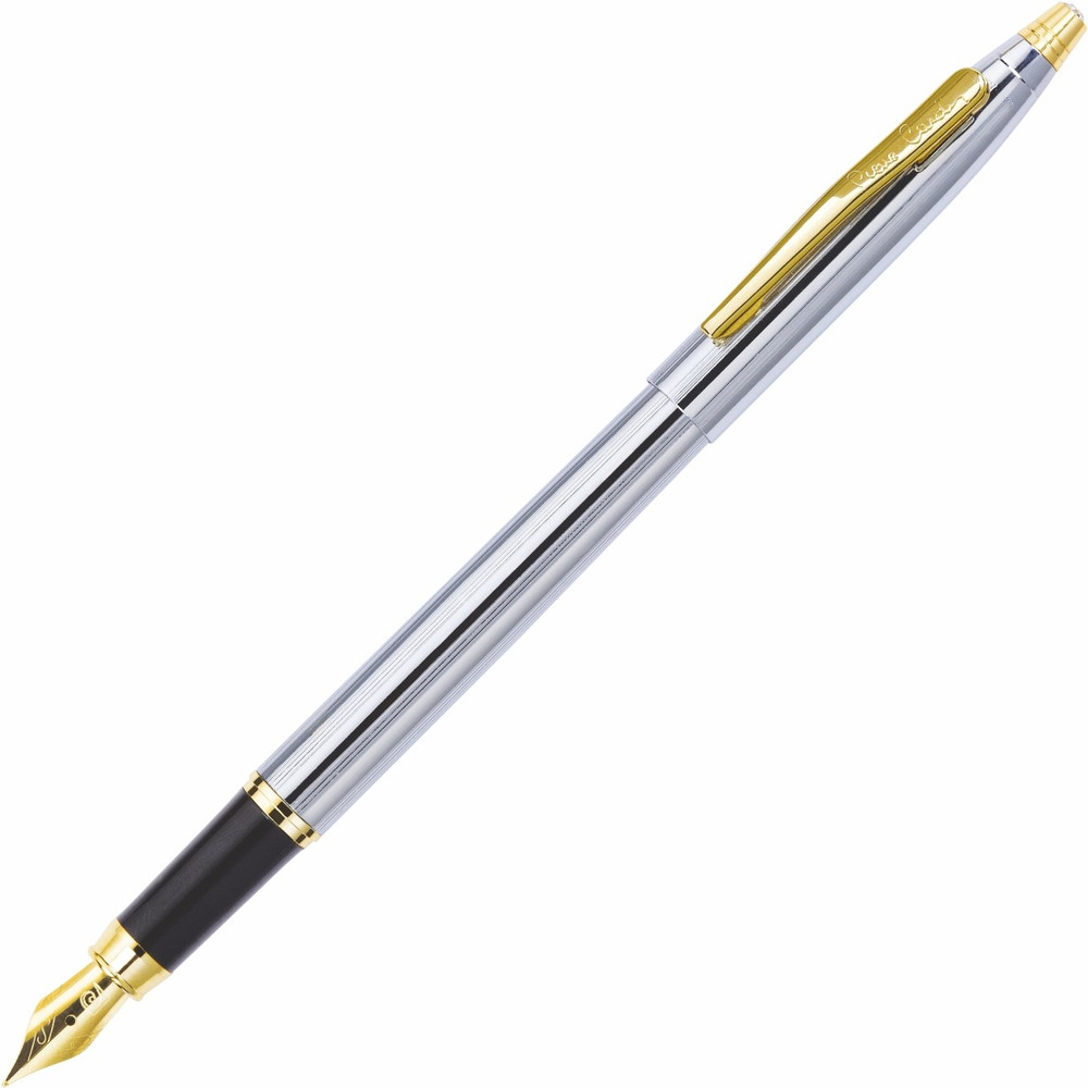 pierre cardin kriss white gold fountain pen