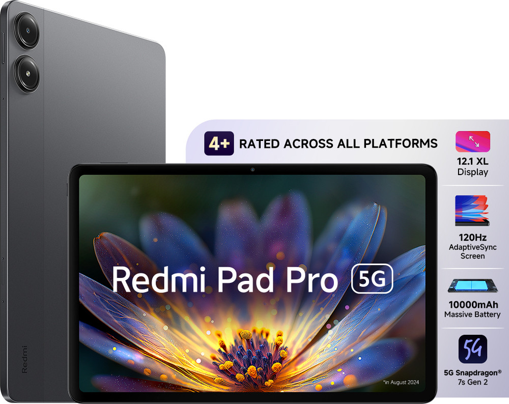 redmi pad pro 5g 8 gb ram 256 rom 12 1 inch wi fi 5g qualcomm snapdragon 7s gen 2 tablet graphite grey