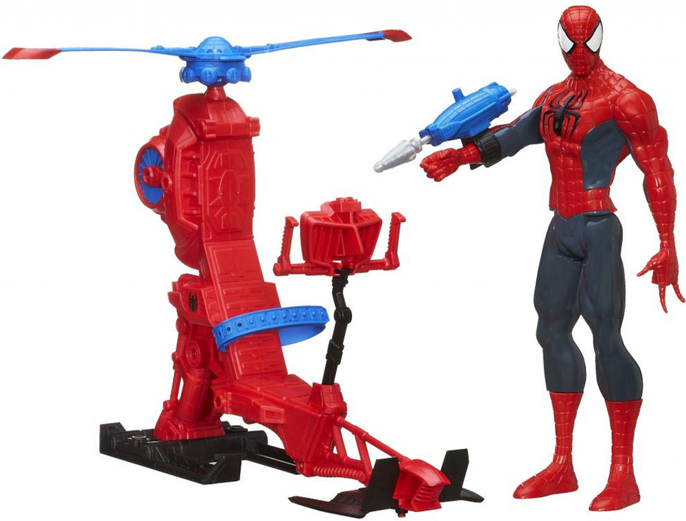 spider man toy with web