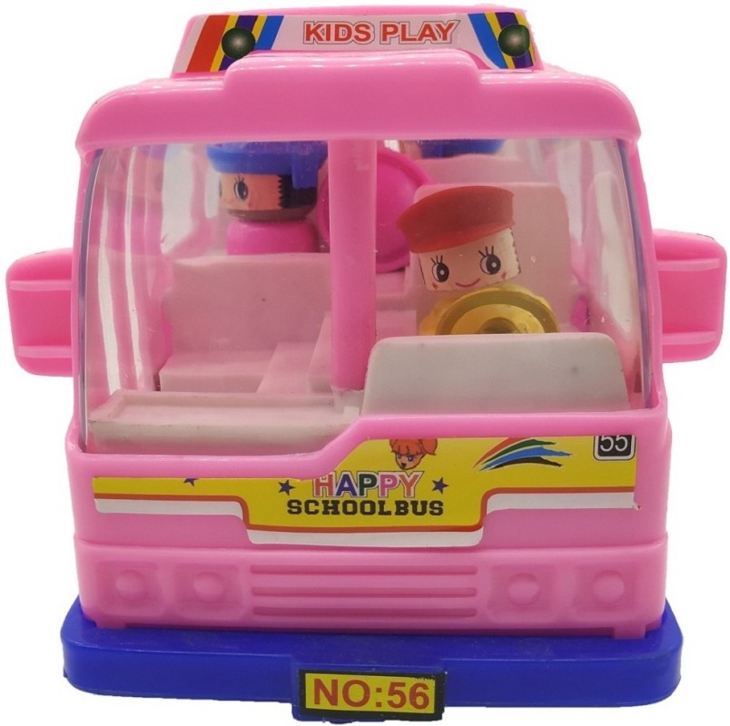 pink school bus toy