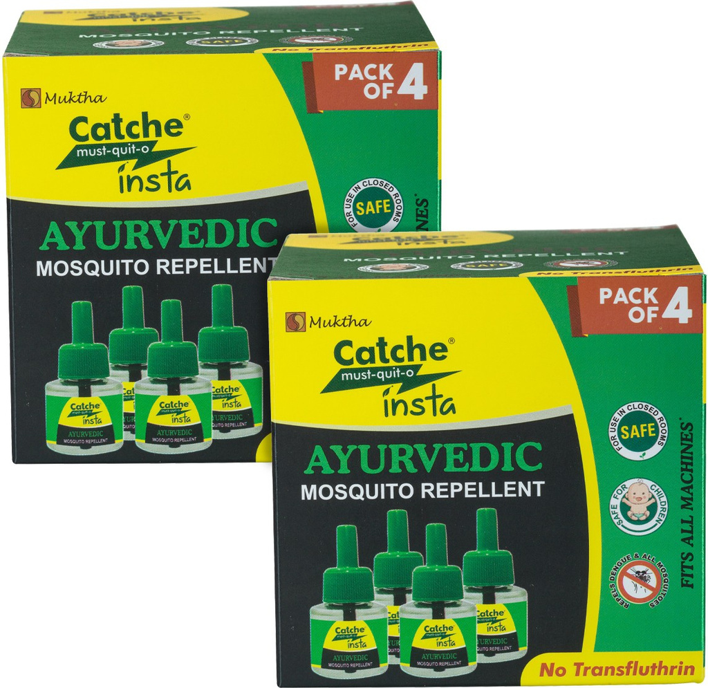 Insta Ayurvedic Mosquito Repellent (pack of 8) Mosquito Vaporiser Refill (8 x 45 ml)