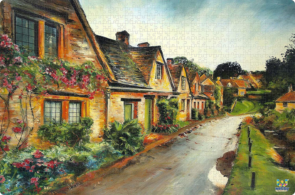Mediterranean Village Wooden Jigsaw Puzzle, 1000 Pieces (1000 Pieces)