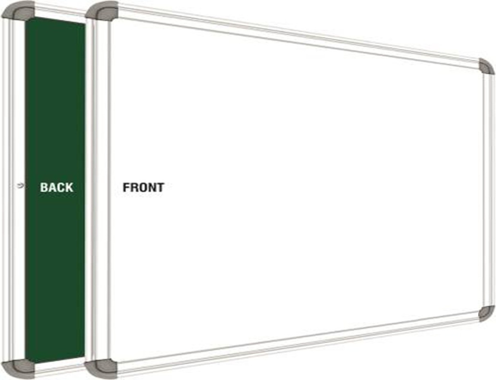 devew 1 5x2 feet non magnetic double sided white board chalk one side marker reverse green surface