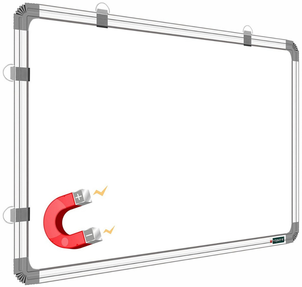yajnas 2x3 feets magnetic white board dry erase premium melamine board home office school pack 1