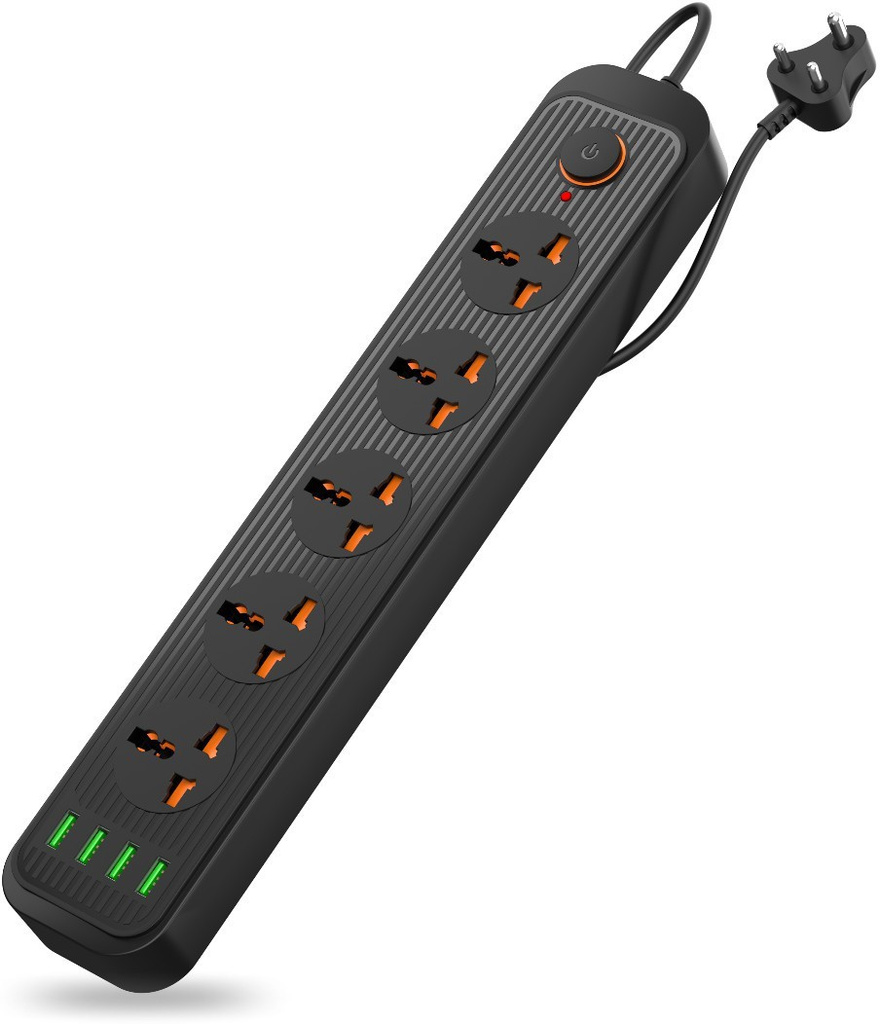 Portronics Power Plate 6 2500W with 4 Port + 5  Socket Extension Boards