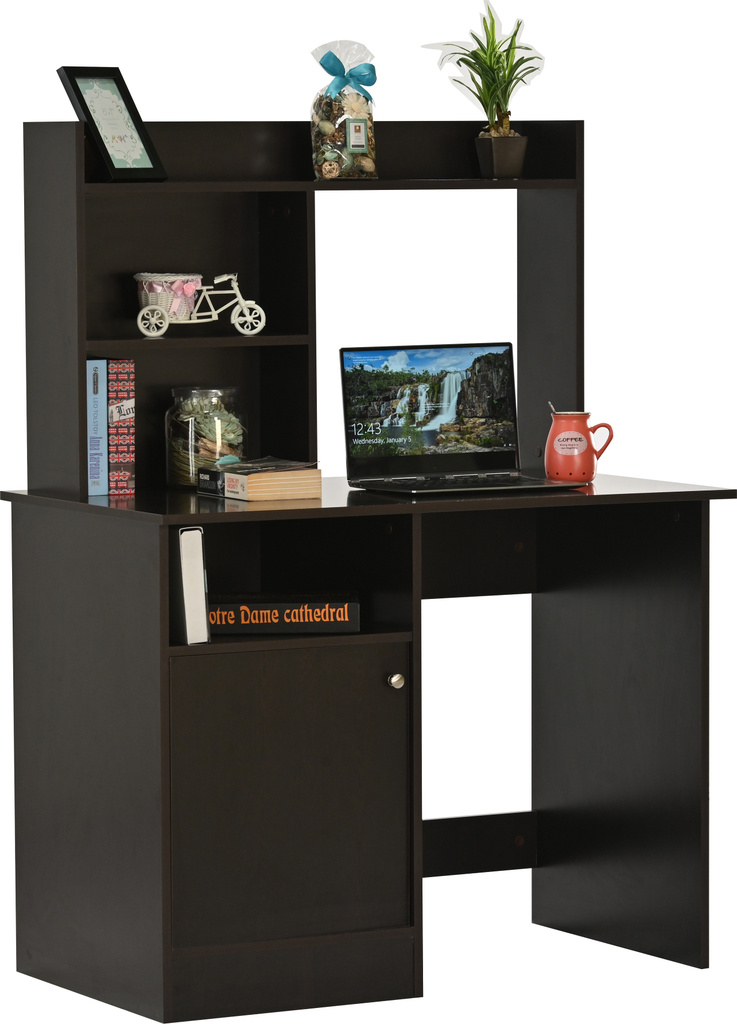 Zeus Engineered Wood Office Table (Free Standing, Finish Color - Dark Wenge, DIY(Do-It-Yourself))