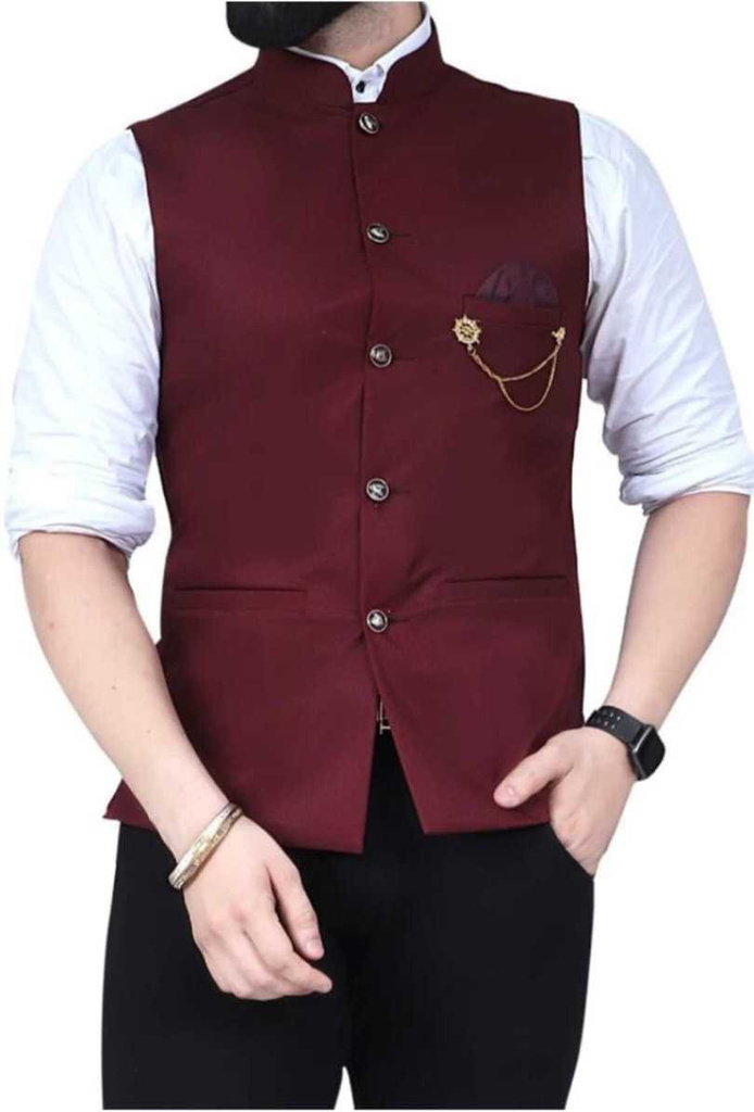 Men Solid Nehru Jacket