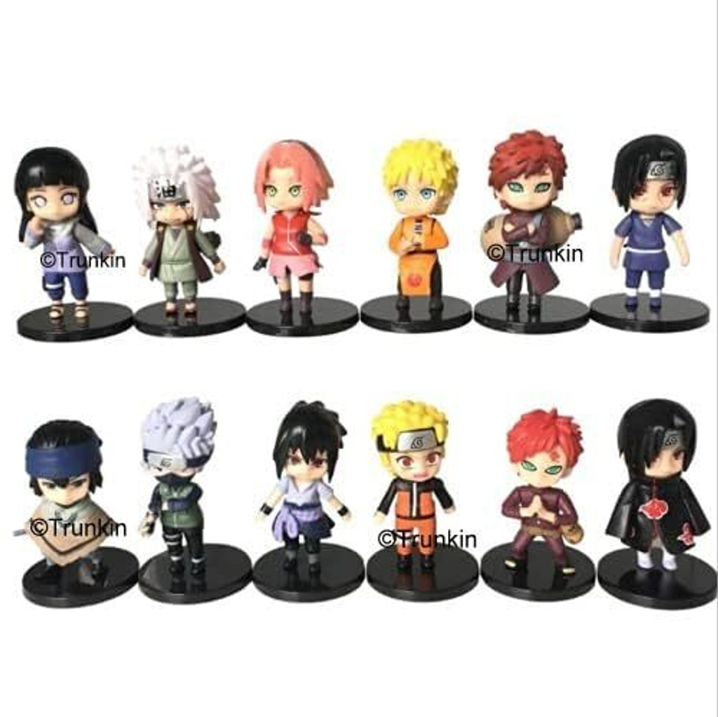 kenma Trunkin Anime 12 Pcs Action Figure PVC Set Collectible Sasuke Figurines Toy Set