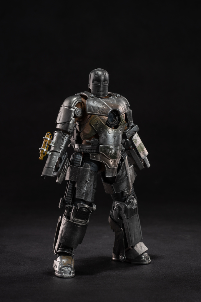 MARVEL Iron Man Mark 1 Action Figure With Lights, Interchangeable Parts, Collectibles
