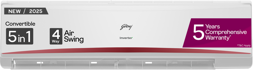 godrej 2024 model 2 ton 5 star split inverter 4 way air swing ac