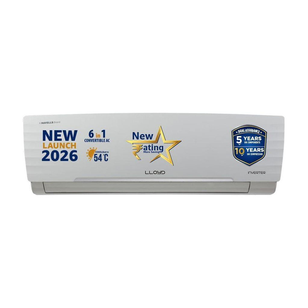 Lloyd 2026 Model 1.5 Ton 5 Star Split Inverter AC