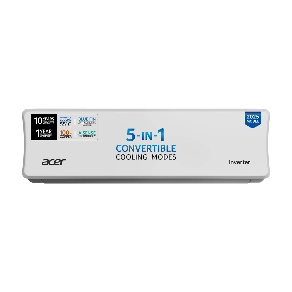 2025 Model 1 Ton 3 Star Split Inverter AC (AR10AS3IS1HLE25, White)