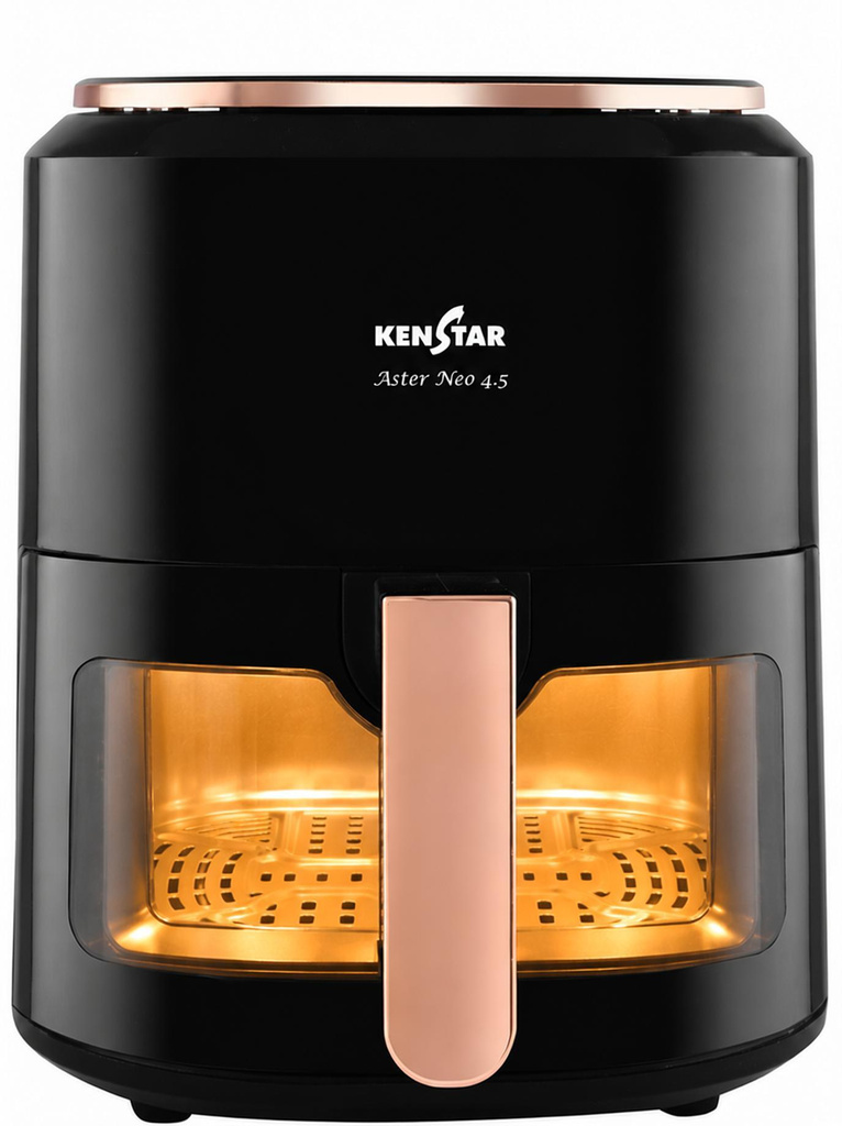 Kenstar Aster Neo 4.5L with See Through Window, Non Stick Pan, 1 Year Warranty Air Fryer