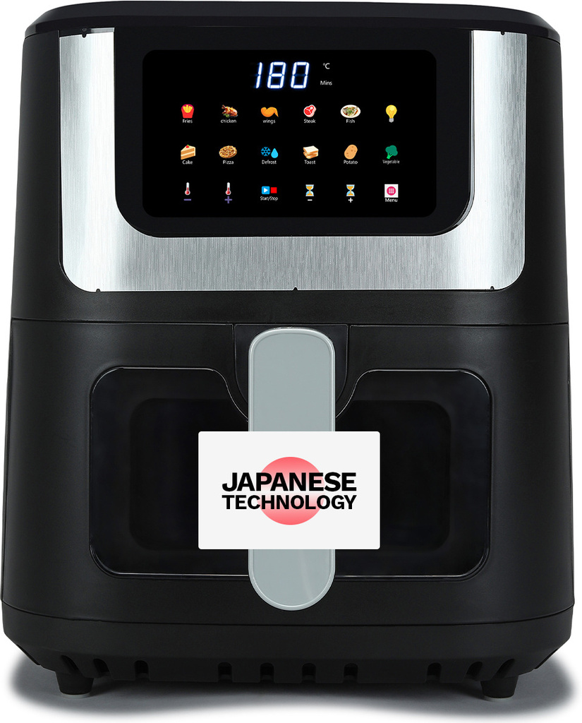 Sansui Kurkura Magic With 85% Less Oil Consumption, Digital Touchscreen with Color Display, 4kV Surge Protection Air Fryer